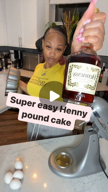 Pound Cake Box Mix Hacks, Box Cake To Pound Cake, Homemade Pound Cake Recipe Bundt Pans, Vanilla Pound Cake Recipes Moist Bundt, Hennessy Sweet Potato Pound Cake, Hennessy Cake For Him, Hennessy Pound Cake Recipe, Henny Cake, Pound Cake Glaze Recipe