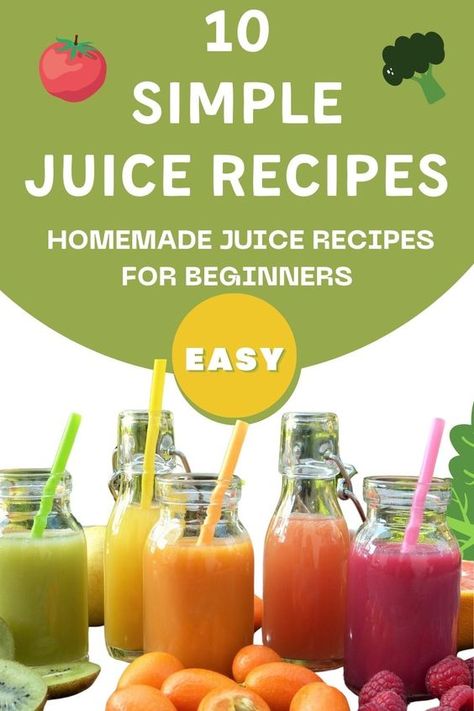 10 simple homemade juice recipes for beginners - Your Modern Family Homemade Juice Recipes, Juice Recipes For Beginners, Simple Juice Recipes, Yummy Juice Recipes, Juice Recipes For Kids, Fresh Juice Recipes, Easy Juice Recipes, Healthy Juicer Recipes, Healthy Juice Drinks