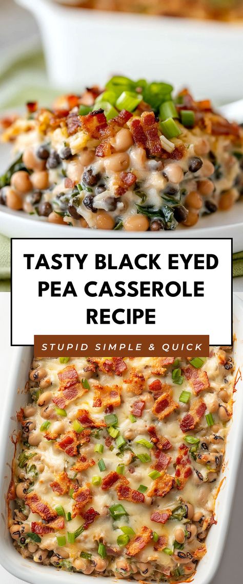 Image for Tasty Black Eyed Pea Casserole Recipe Black Eyed Pea Cakes, Black Eyed Peas Casserole Recipe, Stovetop Black Eyed Peas, Black Eyed Peas Canned, Black Eyed Peas Side Dish, Black Eyed Peas Casserole, What To Serve With Black Eyed Peas, Leftover Black Eyed Peas Recipes, Black Eye Peas New Years Good Luck