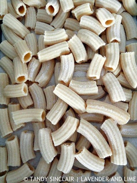 Extruded pasta is made by pushing dough through a die to get the required shape. My favourite is rigatoni but I have also made macaroni and spaghetti. Pasta Extruder, Fresh Pasta Dough, Chipotle Recipes, Homemade Pasta Dough, Kitchenaid Pasta, Pasta Dough Recipes, Pasta Flour, Pasta Making, Rigatoni Pasta