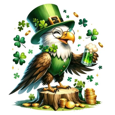 Cute Eagle, St Patricks Day Pictures, St Patricks Day Wallpaper, St Patricks Day Clipart, Day Wallpaper, Day Pictures, St Paddys Day, St Paddy, Happy St Patricks Day