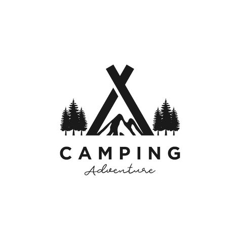 Camping Logo Design Ideas, Transport Logo Design, Outdoors Logo Design, Logo Camping, Explore Logo, Camping Vector, Travel Logos, Journey Logo, Tent Logo