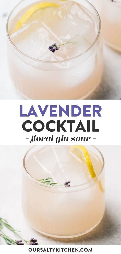 Summer Lemonade Recipes, Gin Cocktails Summer, Lavender Gin, Summer Happy Hour, Cocktails For A Crowd, Gin And Lemonade, Gin Based Cocktails, Gin Drink Recipes, Lavender Simple Syrup