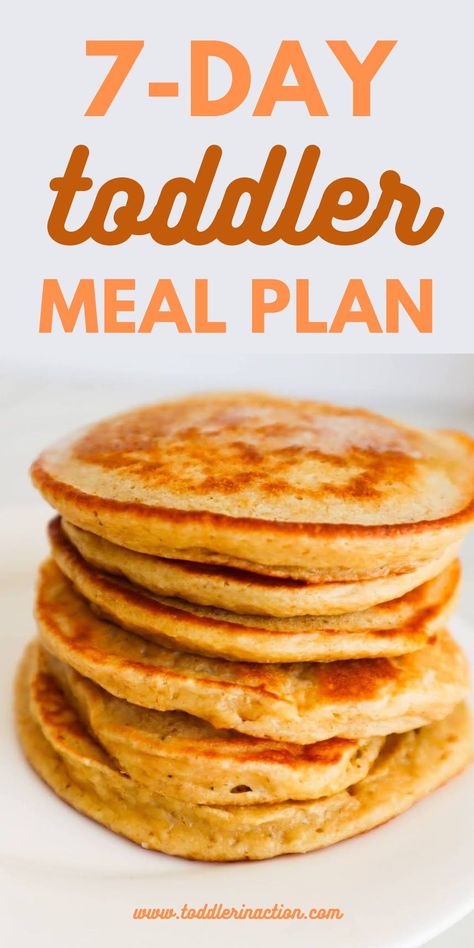 Weekly Toddler Meal Plan with easy healthy recipes for your toddler! Including healthy breakfast ideas like pancakes or oatmeal, lunches and dinner recipes for toddlers! Two Year Old Breakfast Ideas, Easy Toddler Breakfast Meal Prep, Instant Pot Toddler Recipes, Meal Ideas Toddler, Nutritious Meals For Toddlers, Whole Food Toddler Meals, Healthy Recipes For Toddlers Easy, Easy Toddler Approved Dinners, Toddler Friendly Meals Dinner Ideas