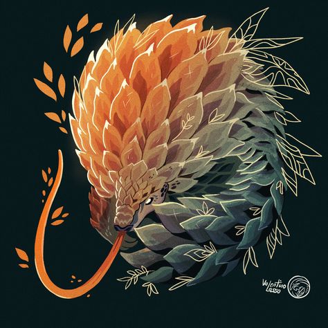 Pangolin Art, Armadillo Art, Nature Film, Tarot Cards Art, Fantasy Creatures Art, Monster Design, Creature Concept Art, Illustration Artists, Funky Art