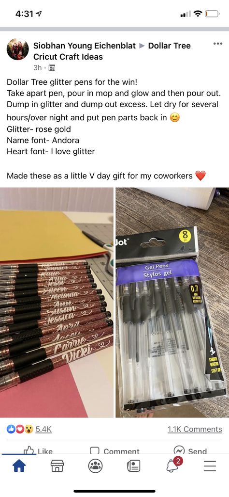 Fancy Pens, Pen Craft, Diy Glitter, Cricut Projects Beginner, Glitter Diy, Craft Show Ideas, Glitter Pens, Crafts To Make And Sell, Cricut Craft Room