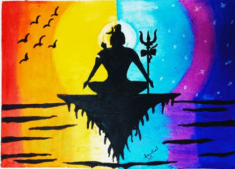 Oil pastel.. shiv ji🙏🙏 Shiva Poster, Har Har Mahadev, Oil Pastel Drawings, Drawings Simple, Art Drawings For Kids, Pastel Drawing, Art Drawings Simple, Oil Pastel, Shiva