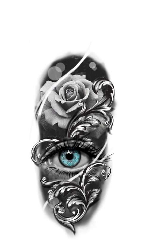 Catrina Tattoo, Clock Tattoo Design, Full Sleeve Tattoo Design, Watch Tattoos, Arm Sleeve Tattoos, Badass Tattoos, Feather Tattoos, Eye Tattoo, Tattoo Sleeve Designs