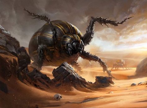 Giant Beetle, Flip Books Art, Dune Art, Paper Museum, Fantasy Stuff, Monster Design, Creature Concept Art, Magic Art, Creature Concept