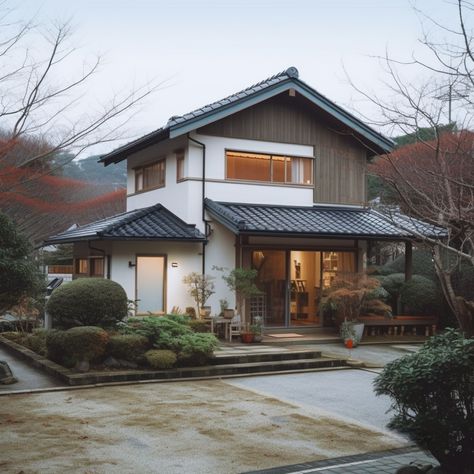 Traditional Japanese homes where timeless design blends perfectly with modernity and steps into a world of serenity. Every aspect reflects a harmoniou... Check more https://cfeer.com/23-japanese-homes-design-blends-perfectly-with-modernity-and-steps-into-a-world-of-serenity/ Japanese Residential Architecture, Modern Japanese Home Exterior, Traditional Japanese House Exterior, Modern Japanese House Exterior, Japandi House Exterior, Japanese Home Exterior, Japanese House Exterior, Zen Interior Design, The Japanese House