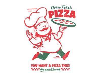 Retro Character Design, Cartoon Graphic Design, Pizza Logo, Pizza Art, Retro Character, Logo Character, Character Logo, Pizza Design, Cartoon Mascot