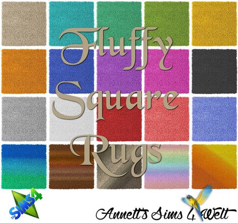 Annett's Sims 4 Welt: Fluffy Square Rugs Sims Furniture, Bedroom Blanket, Sims 4 Cc Shoes, Sims 4 Cc Skin, Photo Wall Gallery, Twin Bedroom, Sims 4 Toddler, Sims 4 Update, Sims 4 Cc Furniture