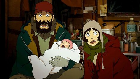 Tokyo Godfathers, Satoshi Kon, The Godfather, Anime Movies, Studio Ghibli, Art Style, Tokyo, Film, Anime