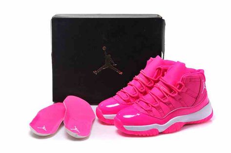 Womens Air Jordan Xi 11 Retro 2015 Pink White Basketball Shoes Pink Basketball Shoes With Air Cushioning, Cool Basketball Shoes Hot Pinl, Sporty Pink Jordan Shoes, Pink Sporty Jordan Shoes, Pink High-top Fade-resistant Basketball Shoes, Pink Jordans, Pink Nike Shoes, White Basketball Shoes, Nike Shoes Women Fashion