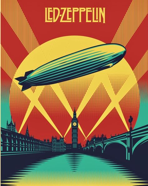 Zeppelin Poster, Led Zeppelin Poster, Zeppelin Art, Rock Band Posters, Classic Rock Bands, Celebration Day, Rock Posters, Black And White Posters, Rock Legends