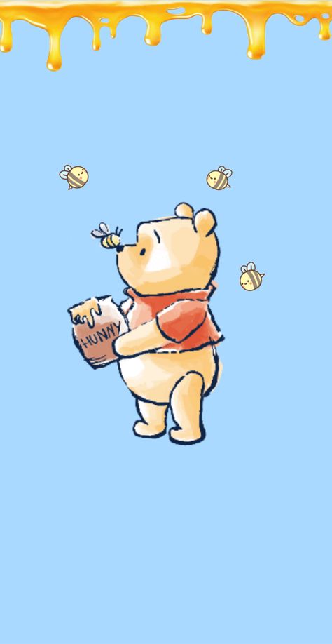 Whinney Pooh Wallpaper, Whinnies The Pooh Wallpaper Cute, Winny The Pooh Wallpaper Iphone, Pooh Bear Wallpaper, Pooh Painting, Winnie The Pooh Background, Cookie Monster Wallpaper, Pooh Wallpaper, Winnie The Pooh Drawing