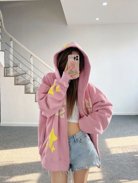 Empress Of China, Style Korea, Hoodie Zip, Natasha Romanoff, Pink Outfits, Fashion Streetwear, Really Cute Outfits, Bucky Barnes, Hooded Coat