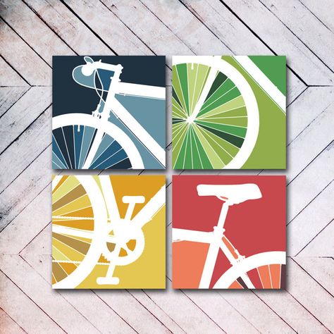 Sepeda Trek, Bicycle Art, Cycling Art, Watercolor Artists, Bike Art, Bike Design, Bike Shop, Canvas Set, Art Watercolor