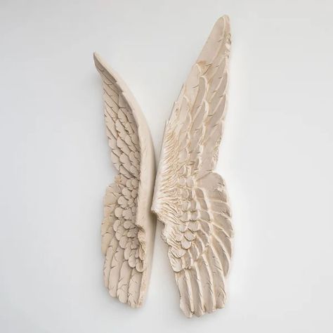 Resin Angel Wings, Summer Vine, Sci Fi Wall, Angel Wings Wall Decor, Resin Angels, Spiritual Home Decor, Angel Wings Wall, Wing Wall, Painted Resin