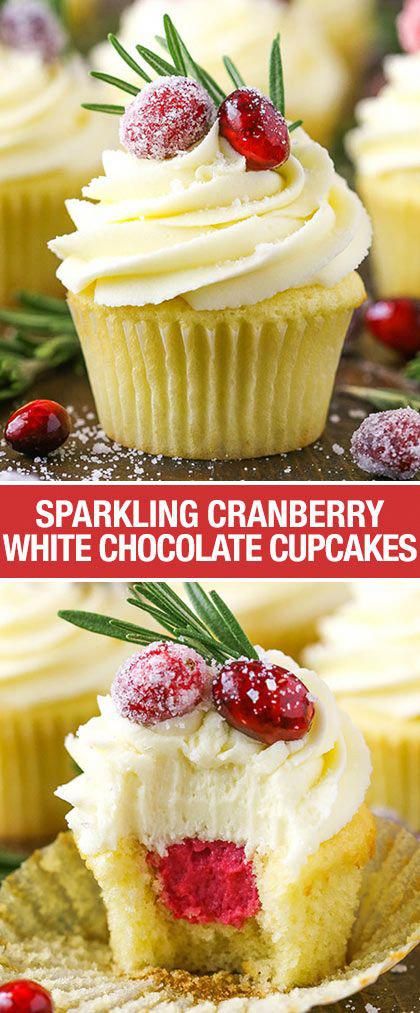 Cranberry Cupcakes, Buttercream Recipes, Moist Vanilla Cupcakes, Mascarpone Filling, White Chocolate Cupcakes, Cupcakes Christmas, Cranberry White Chocolate, Chocolate Cranberry, Cupcake Chocolate