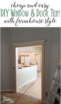 Wall Trimming, Doorway Trim, Window Casings, Reno Tips, Farmhouse Trim, Farmhouse Craftsman, Fixer Upper Farmhouse, Fox Home, Diy House Renovations