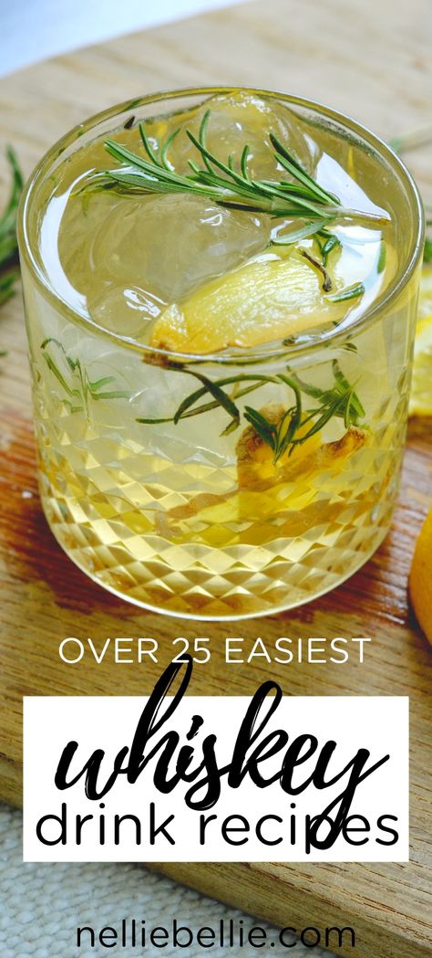 Drinks To Make With Whiskey, Whiskey Wedding Drinks, Lemon Whiskey Cocktail, Whiskey Drinks Simple, Good Whiskey Drinks, Simple Cocktail Recipes, Whiskey Drinks Recipes, Best Whiskey, Limoncello Cocktails