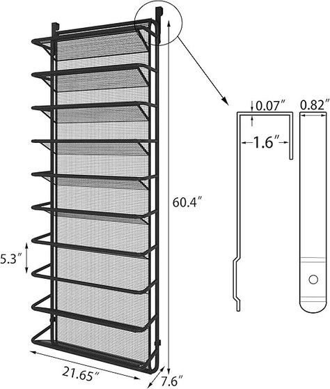 Amazon.com: THKKY 10 Tier Shoe rack Over The Door Shoe Organizer Hanging Shoe Storage the door shoe rack for Closet Pantry Wall Floating Shelves (10 Tier, Matte Black) : Home & Kitchen Shoe Rack For Closet, Over The Door Shoe Organizer, Wall Floating Shelves, Door Shoe Rack, Hanging Shoe Storage, Closet Pantry, Shoe Rack Closet, Pantry Wall, Door Shoe Organizer