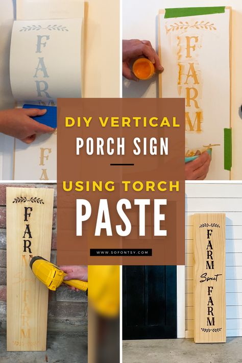 Woodburning Projects, Free Cricut, Farmhouse Porch, Wood Burning Crafts, Farm Design, Beautiful Farmhouse, Porch Sign, Farmhouse Sign, Cricut Tutorials