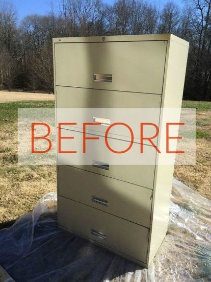 Don't Overlook Filing Cabinets Until You See These Stunning Ideas | Hometalk Filing Cabinet Repurpose, File Cabinet Redo, Dresser Top Organization Ideas, Filing Cabinet Organization, Diy File Cabinet, File Cabinet Makeover, Glam Office, File Boxes, Office File Cabinets