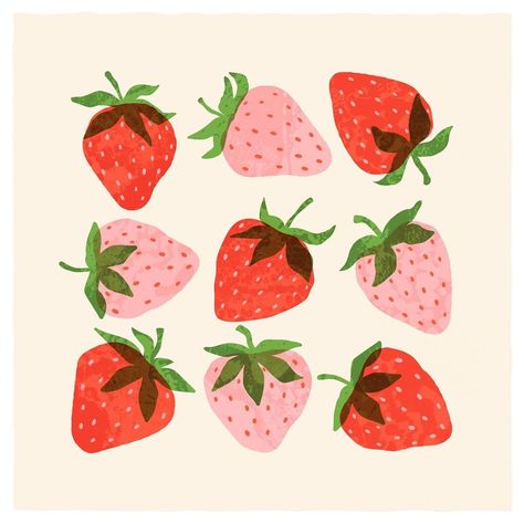 Rebecca Hollingsworth | 🍓🍓🍓 Happy Friday! Hope you have a berry nice day! ❤️ . . . . . . #drawing #foodillustration #illustration #designer #illustrator… | Instagram Dorm Art, Summer Illustration, Dorm Posters, Illustration Artists, Drawing Challenge, Food Illustrations, Ipad Wallpaper, Cute Illustration, Wall Collage