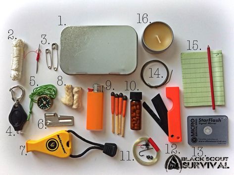 Survival Kit Diy, Tin Survival Kit, Survival Tin, Outdoor Survival Kit, Altoids Tin, Survival Bag, Survival Supplies, Survival Kits, Survival Equipment