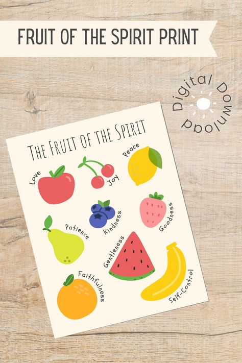 Fruit Of The Spirit Trunk Or Treat, Fruit Of The Spirit Printable, Bible Study Bag, Baby Christmas Crafts, Bible Homeschool, Christian Classroom, Bible Crafts Sunday School, Infant Classroom, The Fruit Of The Spirit