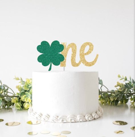 Lucky One Cake, Gender Reveal Cake Topper, Smash Cake Topper, One Cake Topper, 1st Birthday Cake Topper, First Birthday Cake Topper, Cake Pop Sticks, One Cake, Gender Reveal Cake