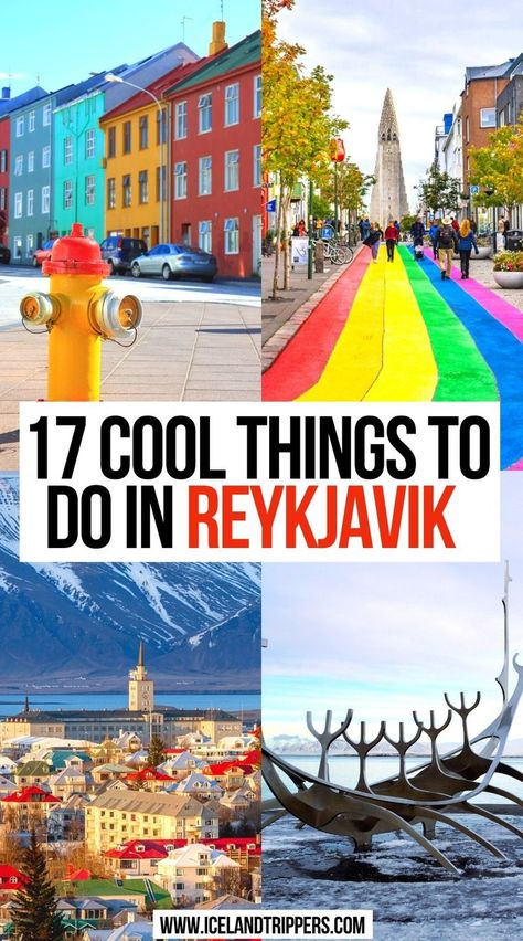 17 Cool Things to do in Reykjavik Downtown Reykjavik Iceland, Reykjavik Street Style, Reykjavik Iceland Things To Do, Rejkavik Iceland, Honeymoon Iceland, Iceland Cruise, Iceland Vacation, Iceland Trip, Iceland Travel Guide