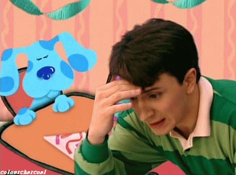 What's two times ten? .Blue's Clues Gifs. Steve Blues Clues, Steve Meme, Right In The Childhood, Blue's Clues And You, Childhood Memories 2000, Funny Random, Blue's Clues, Blue’s Clues, Awesome Sauce