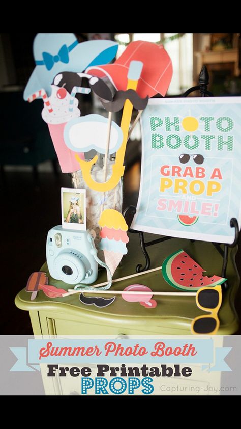 Photo Booth Props Summer Photo Booth, Photo Booth Props Free Printables, Photo Booth Props Free, Printable Props, Photobooth Props Printable, Props Free, Fiesta Tropical, Photos Booth, Donut Party