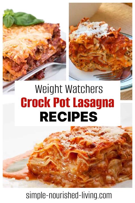 Ww Crockpot Lasagna Recipe, Slow Cooker Weight Watchers Recipes, Healthy Crock Pot Recipes Low Calories, Ww Lasagna Recipe, Crock Pot Weight Watchers Recipes, Weight Watchers Crockpot Lasagna, Ww Slow Cooker Recipes, Weight Watcher Crock Pot Recipes, Lasagna Recipes Easy