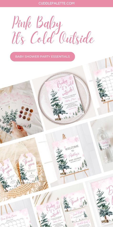 Create a world of winter enchantment for your guests with our Pink Baby It's Cold Outside Baby Shower Party Essentials. It’s time to bring your winter fantasy to life! Shop our Girl Pine Tree baby shower invitations, party decors, and games today. Click through and start planning! Baby Its Cold Outside Baby Shower Ideas For Girl, Baby It's Cold Outside Baby Shower Girl, January Girl Baby Shower Ideas, Baby Its Cold Outside Baby Shower Girl, Baby It’s Cold Outside Baby Shower Theme Girl Decor, January Baby Shower Themes Girl, Baby It’s Cold Outside Baby Shower Theme Girl, Winter Girl Baby Shower Themes, Baby Its Cold Outside Baby Shower Ideas