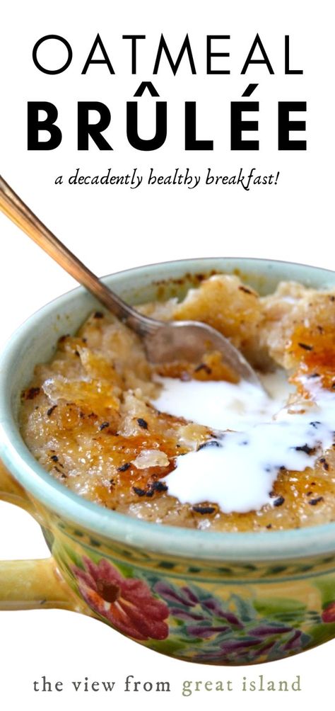 Hot Cereal Breakfast, Oatmeal For Lunch Recipes, Whats For Breakfast, Different Oatmeal Recipes, Creme Brulee Oatmeal, Hot Breakfast Ideas Healthy, Cooked Oatmeal Recipes Leftover, Ground Oatmeal Recipes, Tasty Oatmeal Recipes