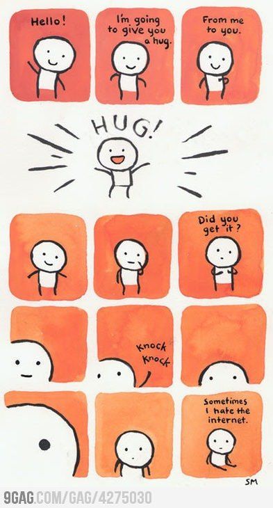 Knock knock! Internet Hug, Long Distance Hug, Internet Friends, Virtual Hug, Images Kawaii, Free Hugs, Dessin Adorable, E Card, Cheer Up