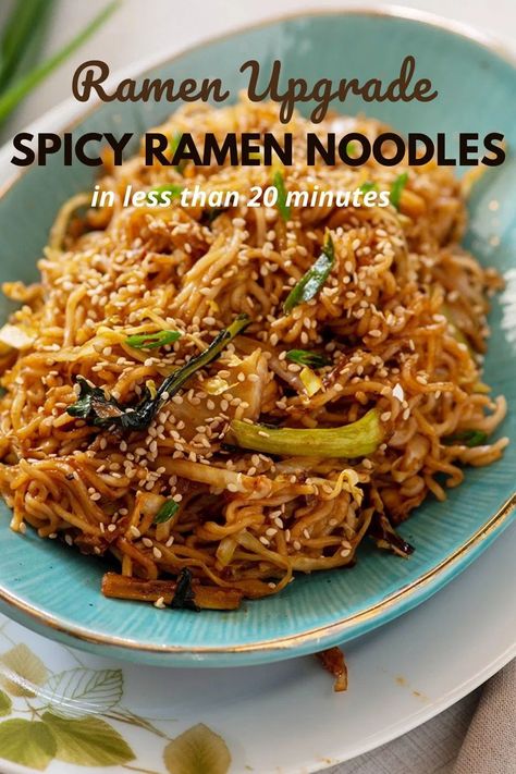 Spices For Ramen Noodles, Noodle Recipes Crockpot, Curry Ramen Noodle Recipes, Sweet And Spicy Ramen, Steak Ramen Noodle Recipes, Steak Ramen, Spicy Ramen Noodle Recipes, Spicy Ramen Recipe, Chicken Ramen Noodle Recipes