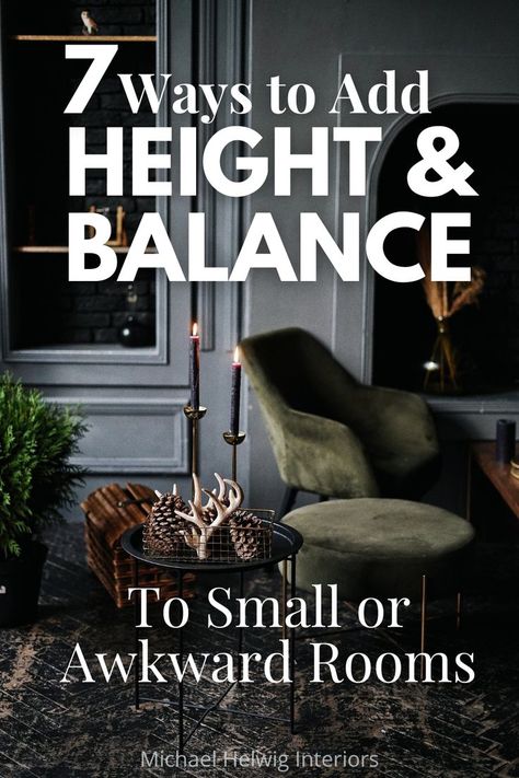 7 ways to add height and balance to small or awkward rooms Decorating Odd Spaces, Feeling Off, Big Couch, Deep Sofa, Large Couch, Furniture Placement, French Cottage, Girl House, Small Wall