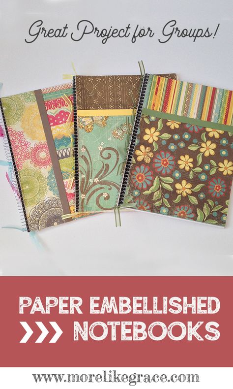 DIY Embellished Notebooks | More Like Grace Diy Prayer Journal, Journal Covers Diy, Altered Composition Notebooks, Altered Composition Books, Composition Notebook Journal, Homemade Journal, Diy Notebook Cover, Quote Journal, Washi Tape Crafts