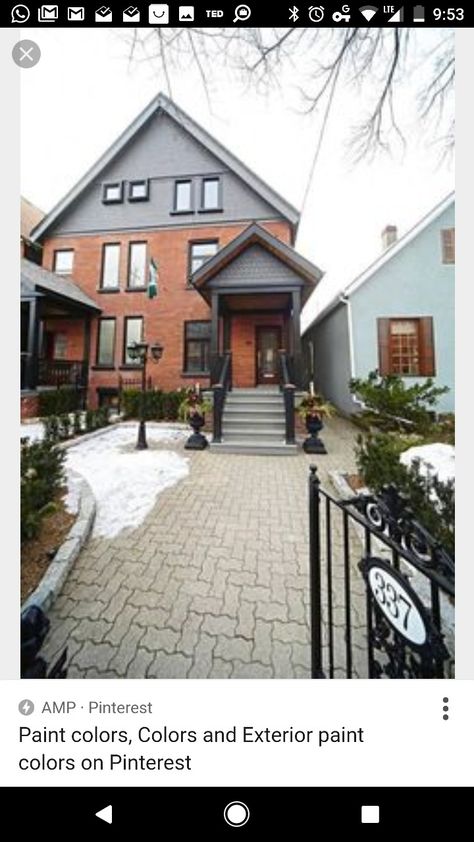 Orange Brick House Exterior, Orange Brick Houses, Renovation Facade, Red Brick House Exterior, Orange Brick, Mansard Roof, Window Trim Exterior, Red Brick House, Brick Exterior House