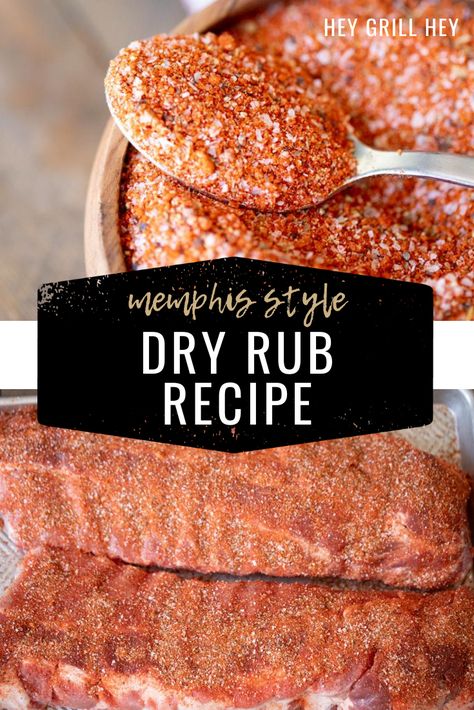 Meat Rubs Recipes, Memphis Rib Rub Recipe, Bbq Dry Rub Recipes, Memphis Dry Rub Recipe, Rib Dry Rub Recipe, Best Rib Dry Rub Recipe, Memphis Rub Recipe, Memphis Bbq Rub Recipe, Beef Rib Dry Rub Recipe