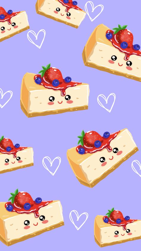 Cute Cheesecake, Chat Wallpaper Whatsapp, Cute Food Wallpaper, Kawaii Sweets, Cake Wallpaper, Jelly Wallpaper, Phone Lockscreen, Computer Wallpaper Desktop Wallpapers, Coffee Wallpaper