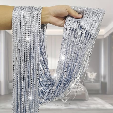 Faster shipping. Better service Hiasan Perkahwinan, Sequin Curtains, Beaded Door Curtains, Wedding Room Decorations, Disco Party Decorations, Doorway Curtain, Halloween Room Decor, Room Divider Curtain, Tassel Curtains