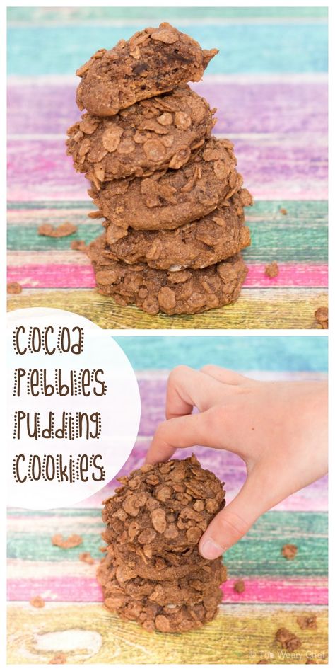 Sensory Painting, Chips And Chocolate, Cocoa Pebbles, Easy Pudding, Chocolate Pudding Cookies, Chocolate Pudding Desserts, Cocoa Powder Recipes, Pebbles Cereal, Easy Puddings