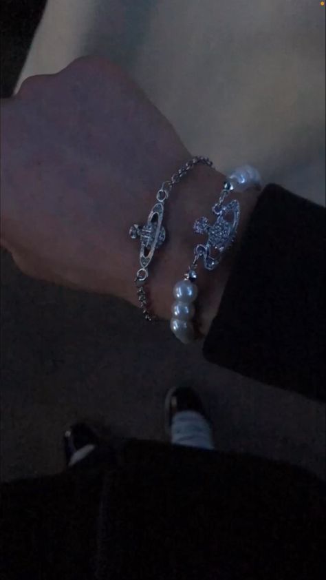 Vivienne Westwood Bracelet Aesthetic, Vivien Westwood Bracelet, Vivienne Westwood Bracelet, Vivienne Westwood Ring, Vivian Westwood, Pearls Fashion, Vivienne Westwood Jewellery, Jewelry Accessories Ideas, Dope Jewelry