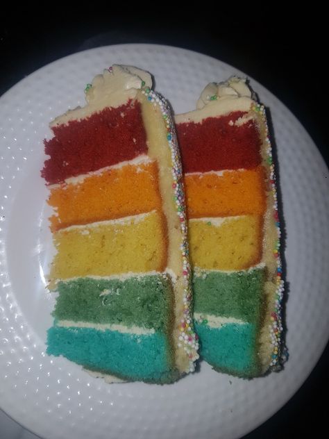 Woolworths rainbow birthday cake - not bad Rainbow Birthday Cake, Not Bad, Rainbow Birthday, Rainbow Cake, December 25, Abc, Birthday Cake, Rainbow, Cake